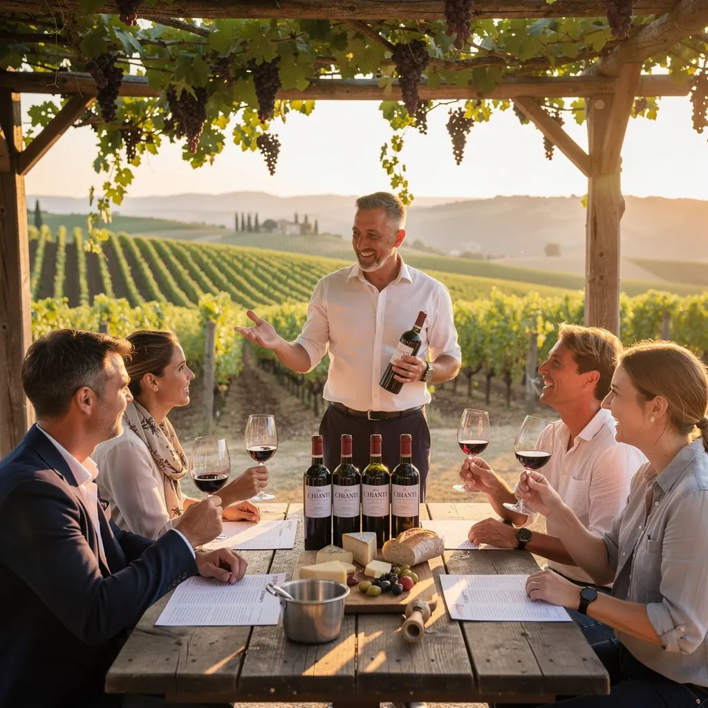 Un gruppo di turisti che esplora l'arte rinascimentale in un museo a Firenze.