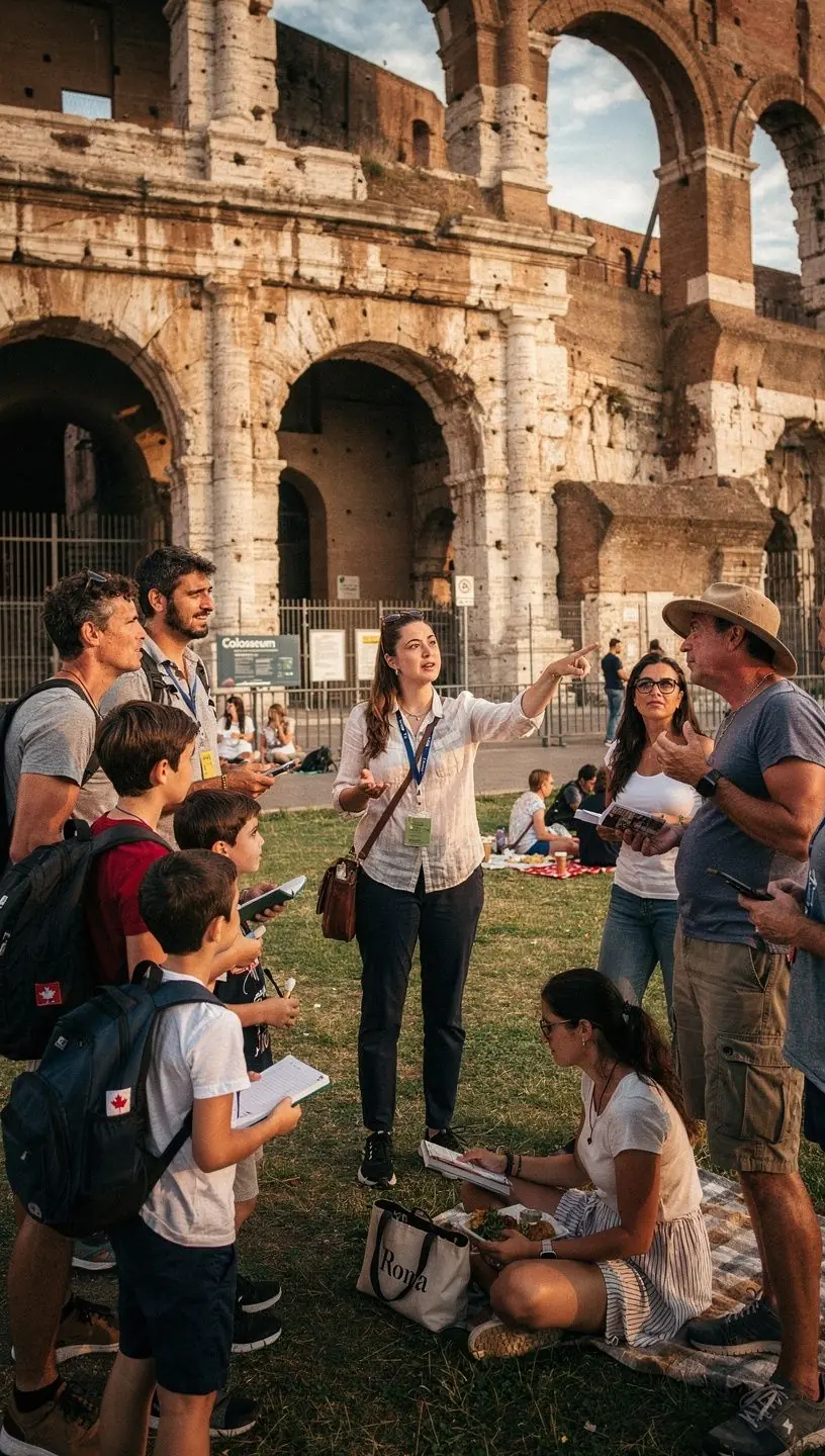 Un tour guidato che si snoda attraverso le strade di una città antica e suggestiva.